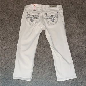 Womens Rock Revival Crop Jeans